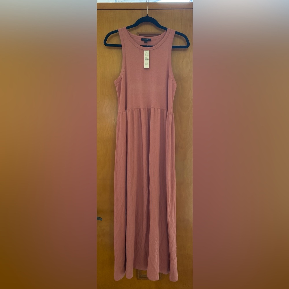 NWT J. Crew Mauve Pink Maxi Dress